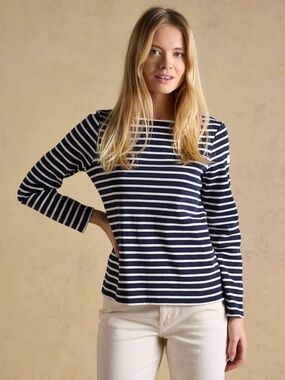 JOULES Harbour Brenton Stripe Jersey Top Sz 8